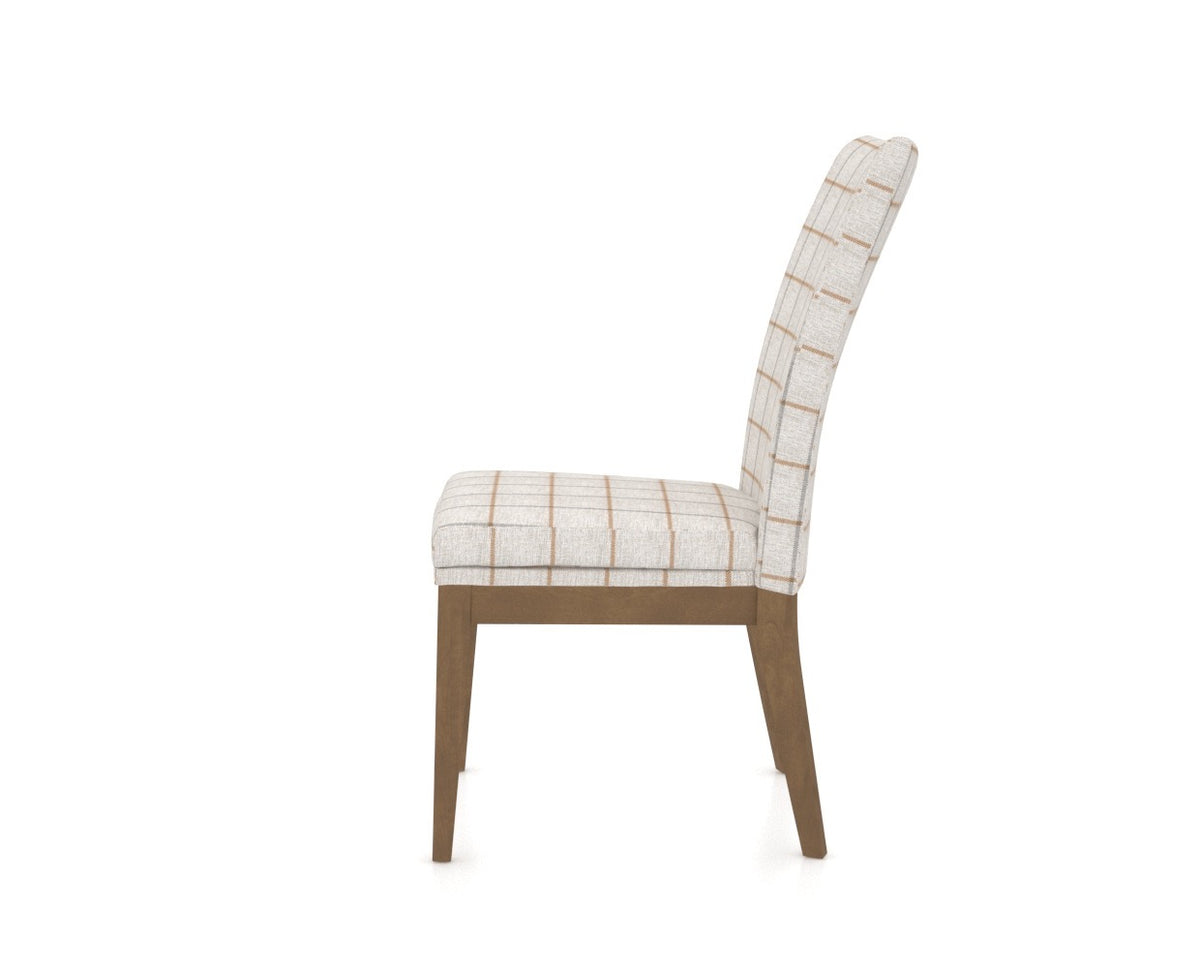 Canadel Frank Dining Chair in Pecan Washed, OZ Fabric, side view