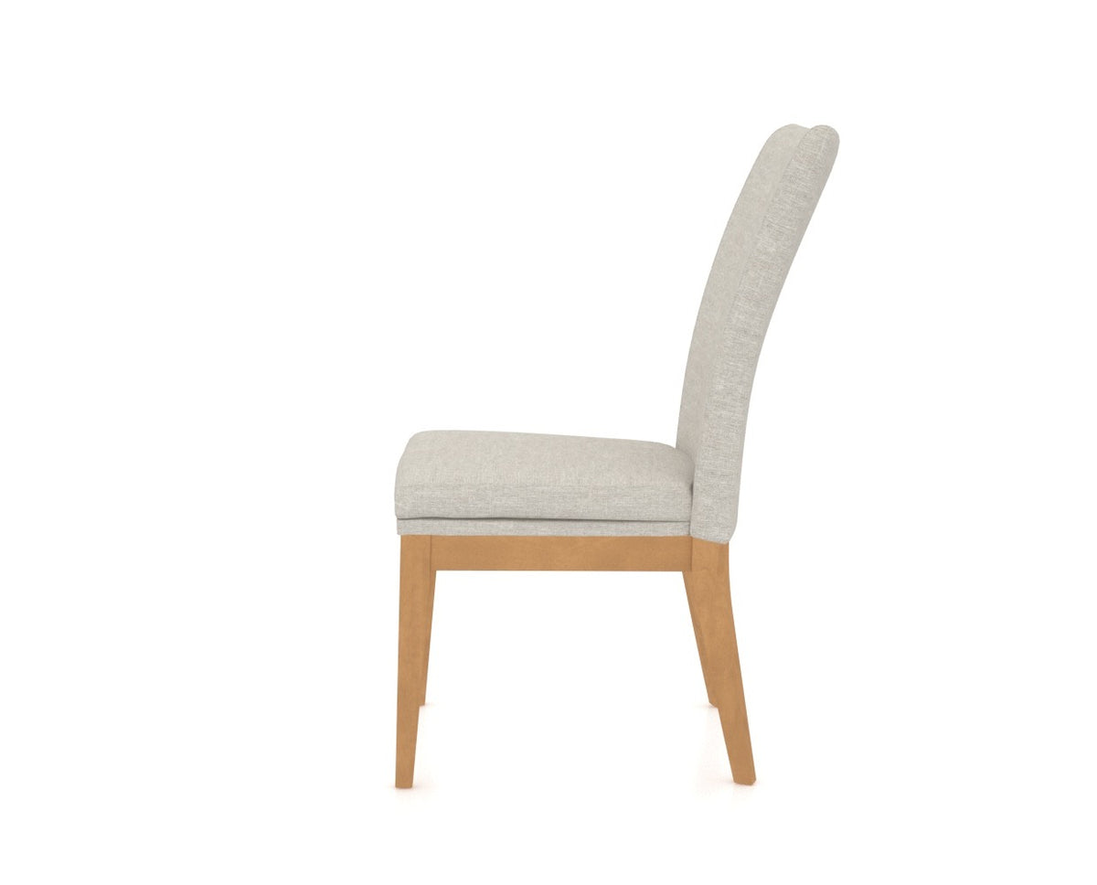 Canadel Frank Dining Chair in Caramel Washed, TB Fabric, side view