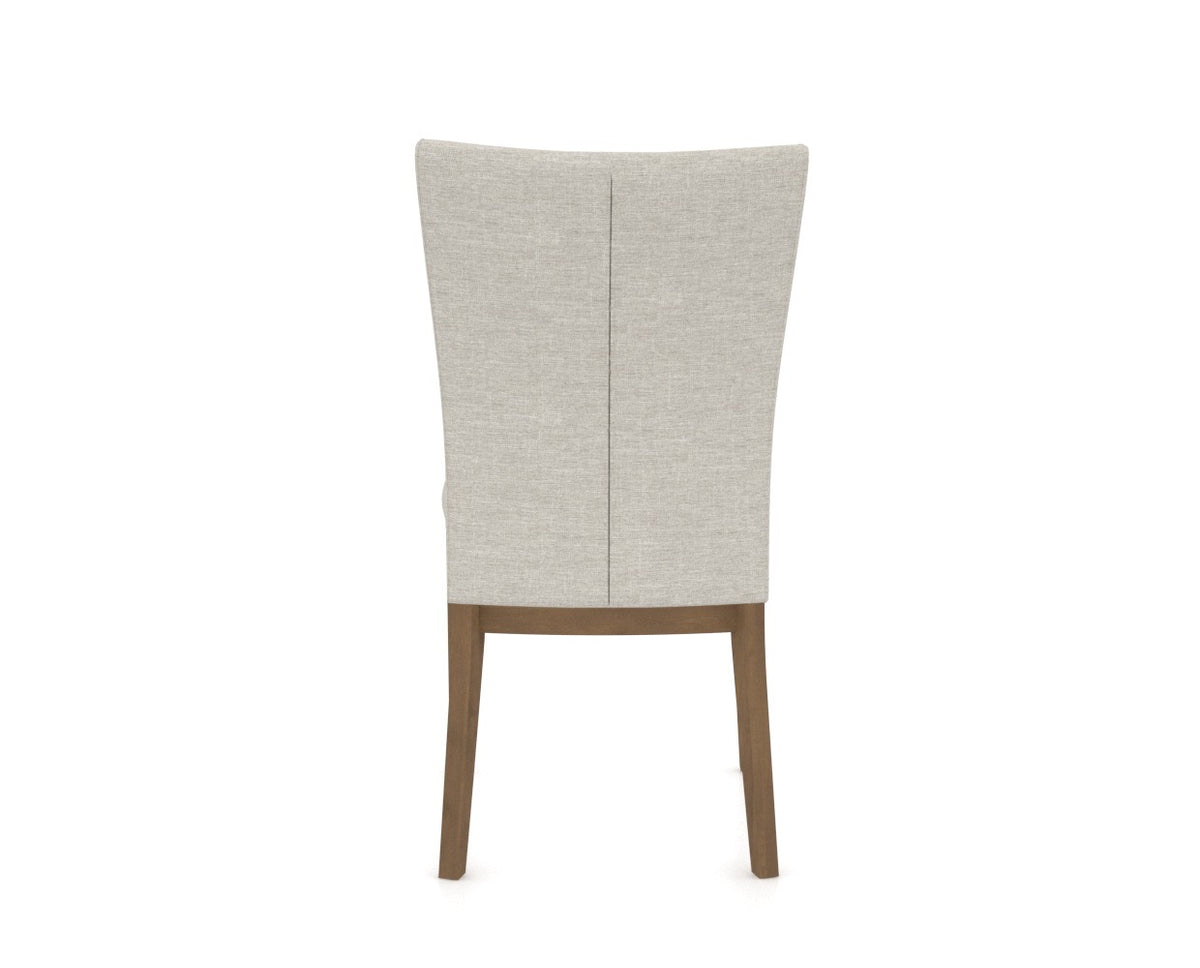 Canadel Frank Dining Chair in Pecan Washed, TB Fabric, back view