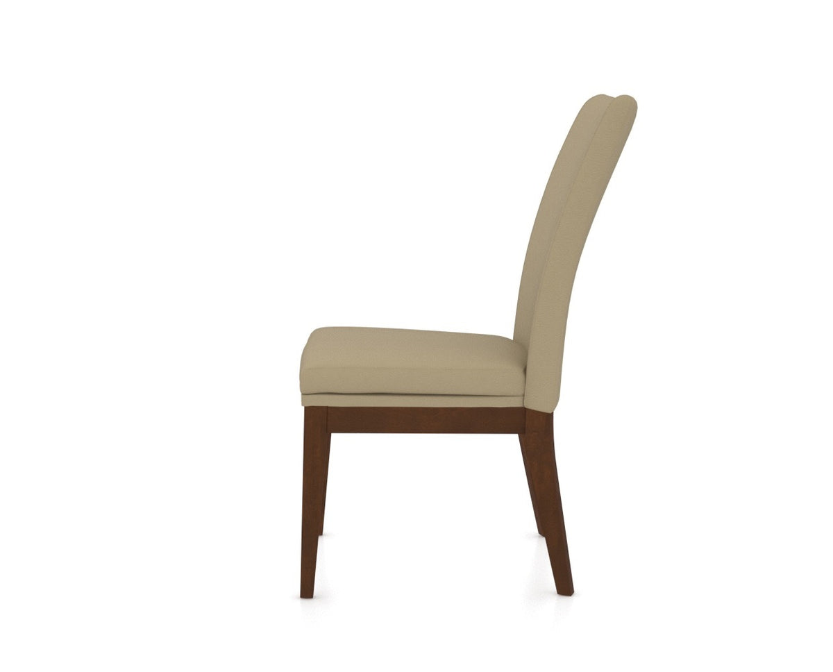 Canadel Frank Dining Chair in Cognac Washed, XY Faux Leather, side view