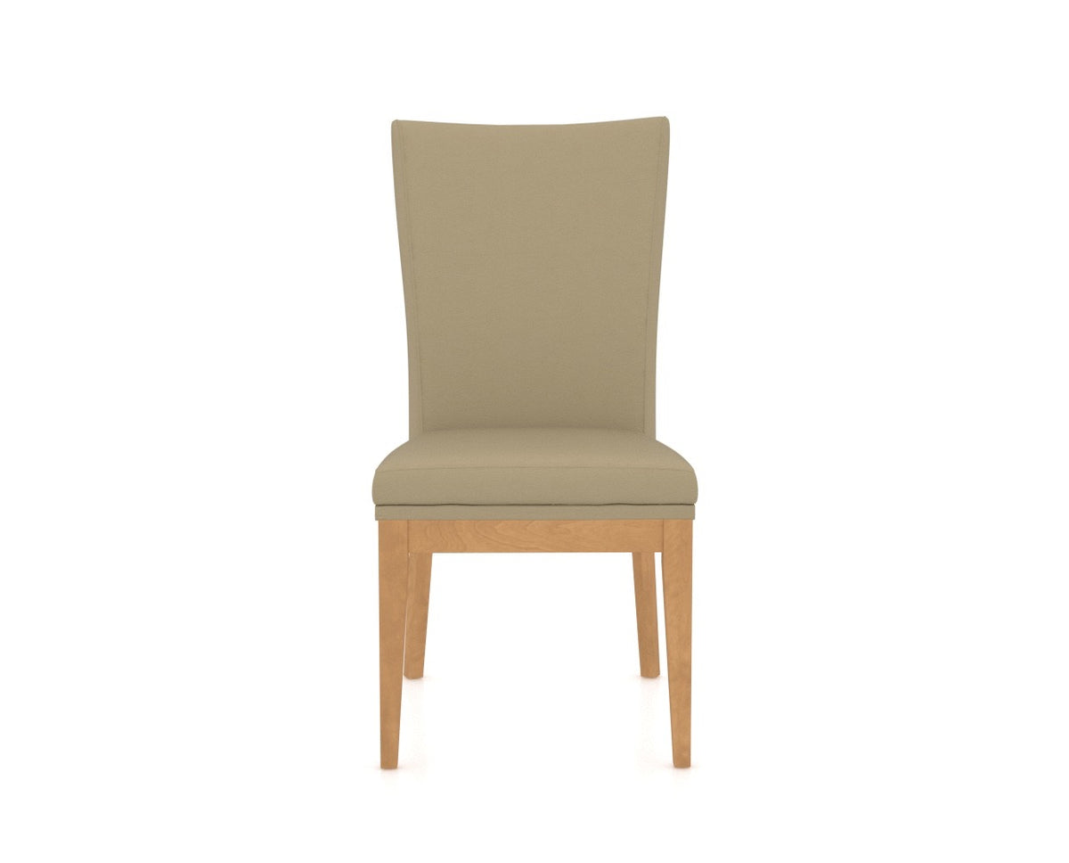 Canadel Frank Dining Chair in Caramel Washed, XY Faux Leather, front view