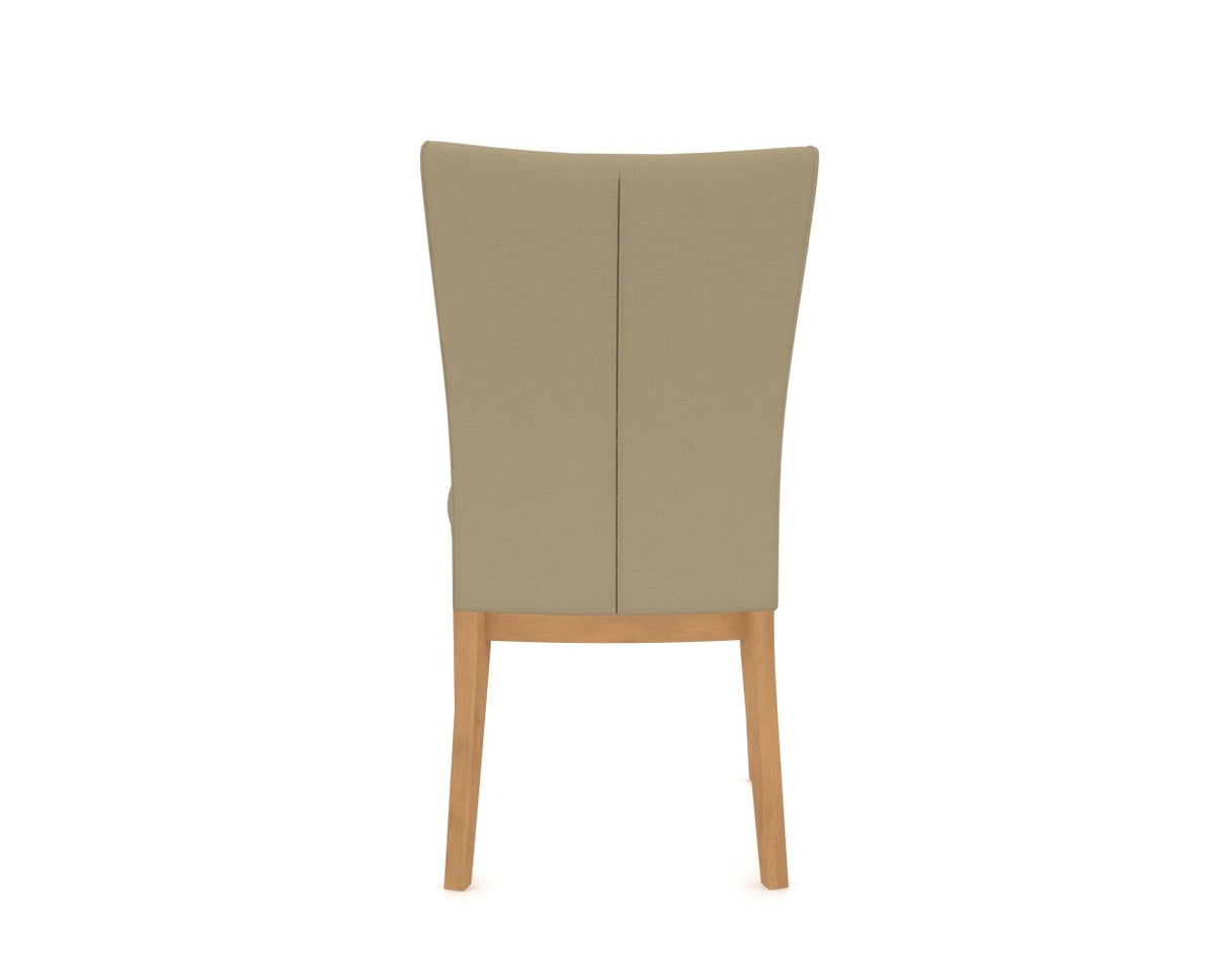 Canadel Frank Dining Chair in Caramel Washed, XY Faux Leather, back view