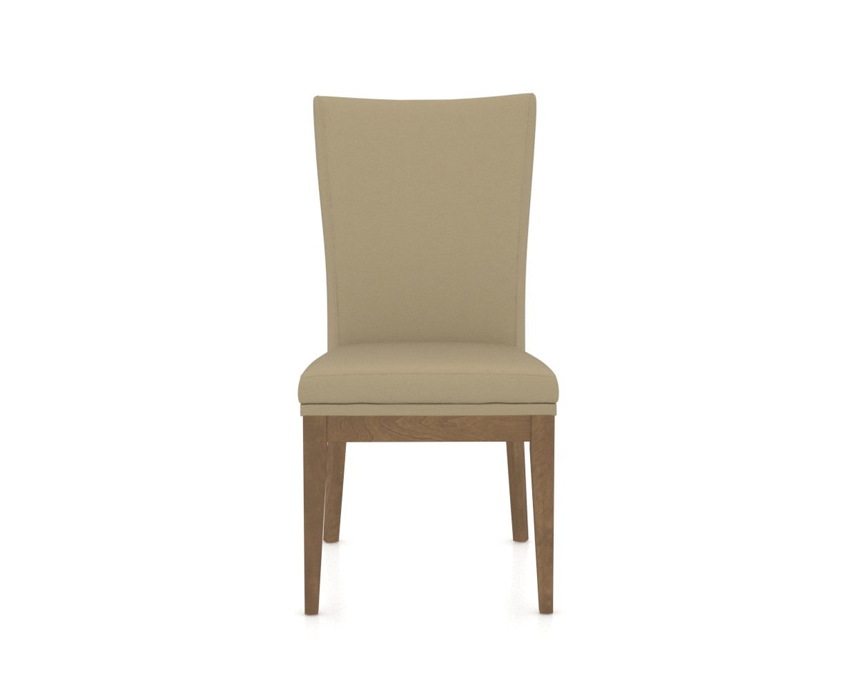 Canadel Frank Dining Chair in Pecan Washed, XY Faux Leather, front view