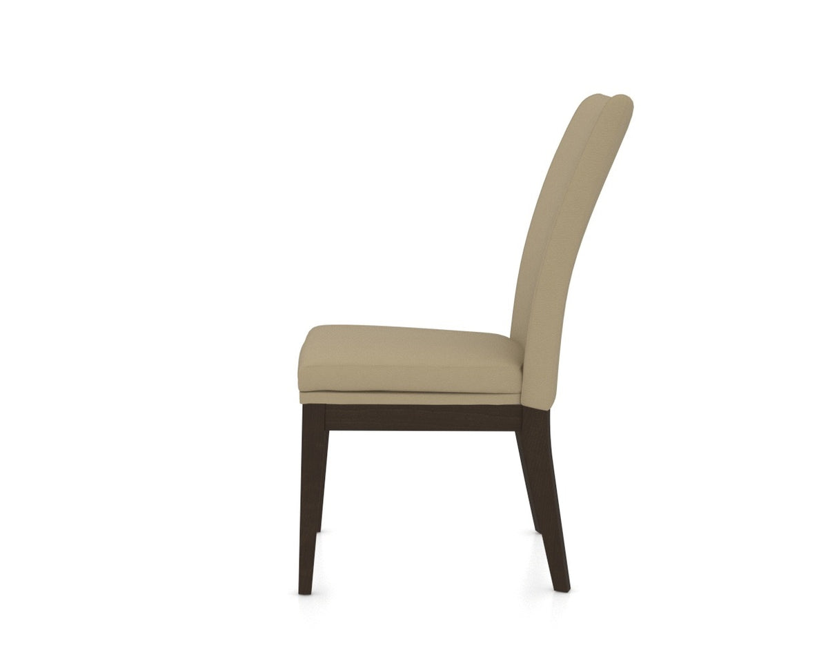 Canadel Frank Dining Chair in Davy's Grey, XY Faux Leather, side view