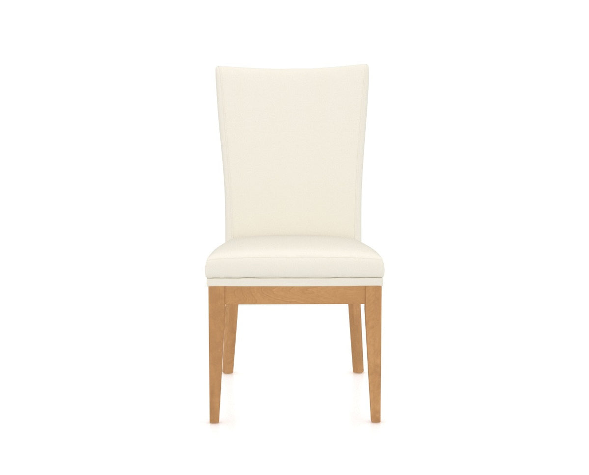 Canadel Frank Dining Chair in Caramel Washed, YJ Faux Leather, front view