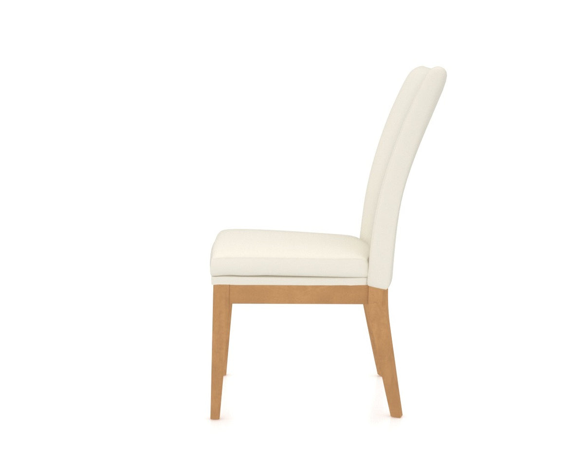 Canadel Frank Dining Chair in Caramel Washed, YJ Faux Leather, side view