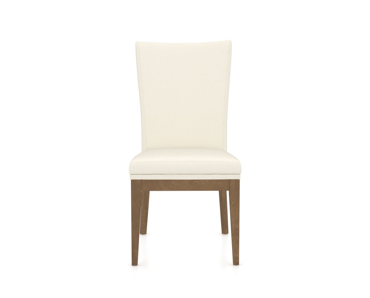 Canadel Frank Dining Chair in Pecan Washed, YJ Faux Leather, front view