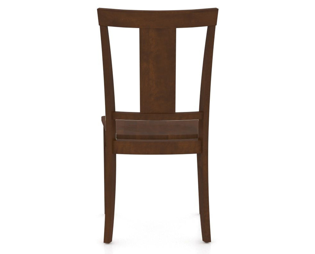 Canadel Dining Chair 5024 in Wood Seat and 19 Cognac Washed, back view