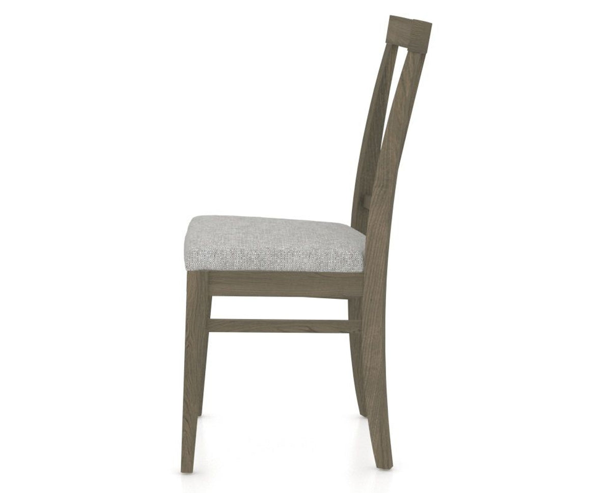 Canadel Dining Chair 5024 in 7C Fabric and 08 Shadow, side view