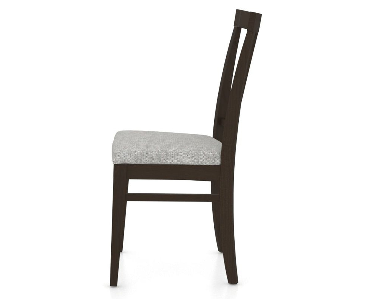 Canadel Dining Chair 5024 in 7C Fabric and 59 Davy's Grey, side view