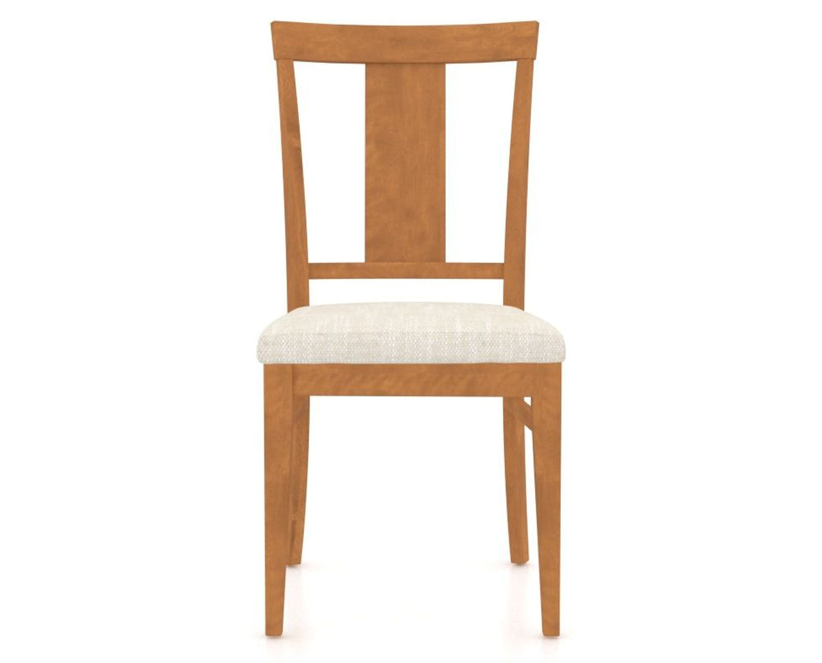 Canadel Dining Chair 5024 in FT InsideOut® and 01 Honey Washed, front view