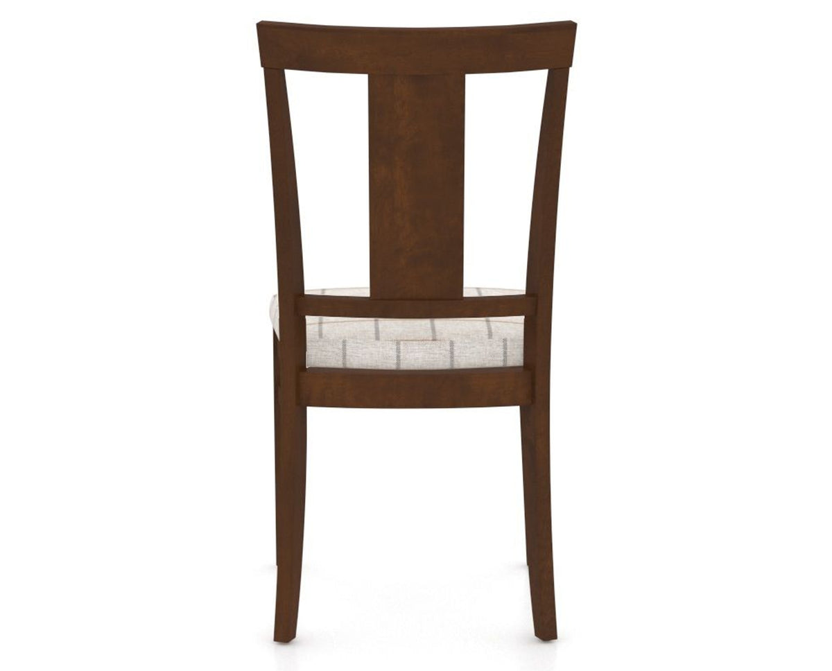 Canadel Dining Chair 5024 in OZ Fabric and 19 Cognac Washed, back view
