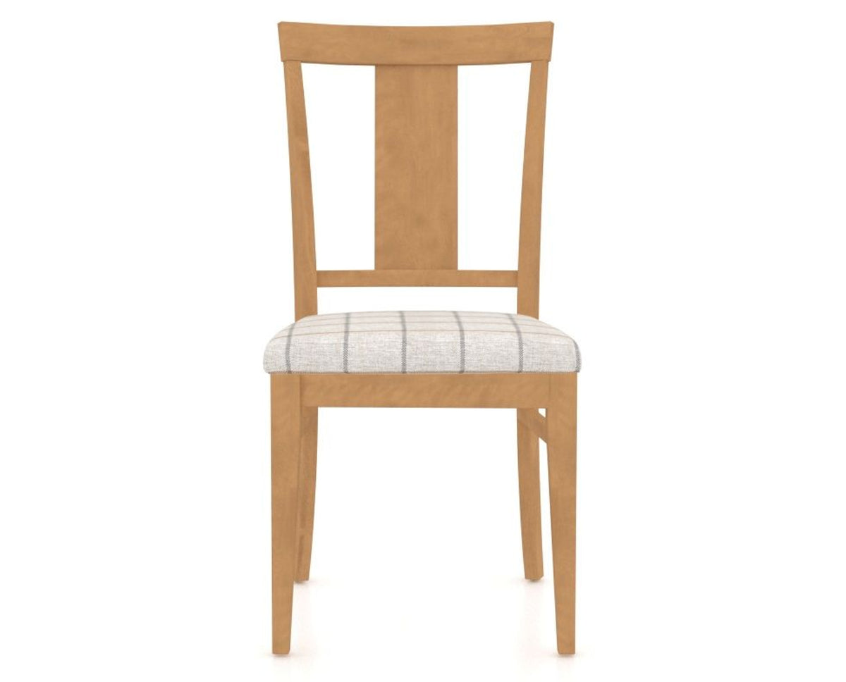 Canadel Dining Chair 5024 in OZ Fabric and 20 Caramel Washed, front view