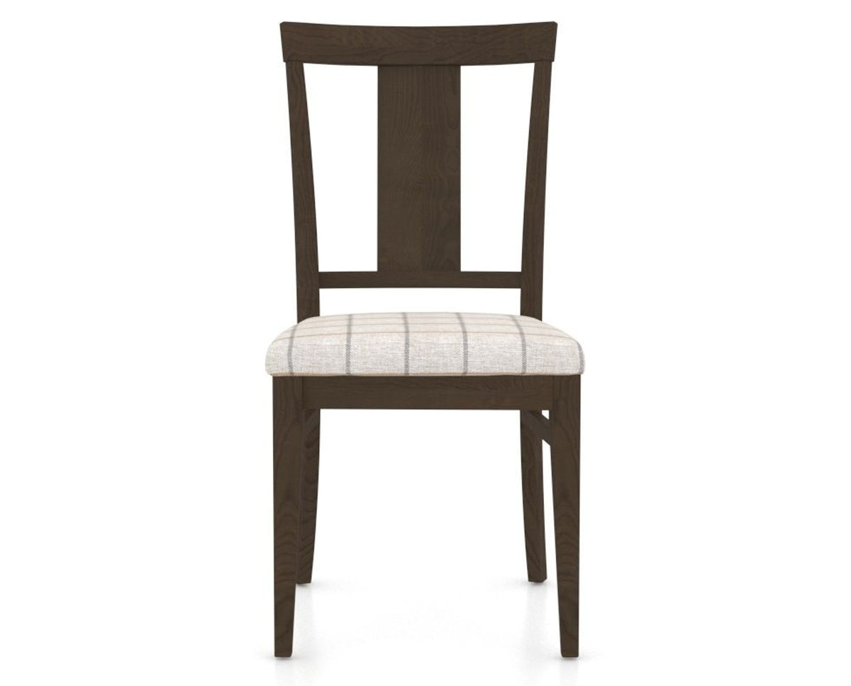 Canadel Dining Chair 5024 in OZ Fabric and 29 Hazelnut Washed, front view