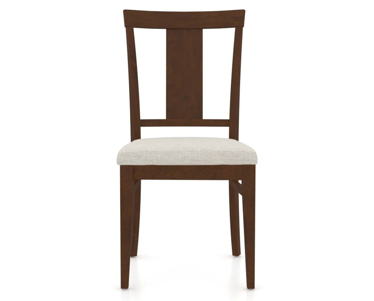Canadel Dining Chair 5024 in TB Fabric and 19 Cognac Washed, front view