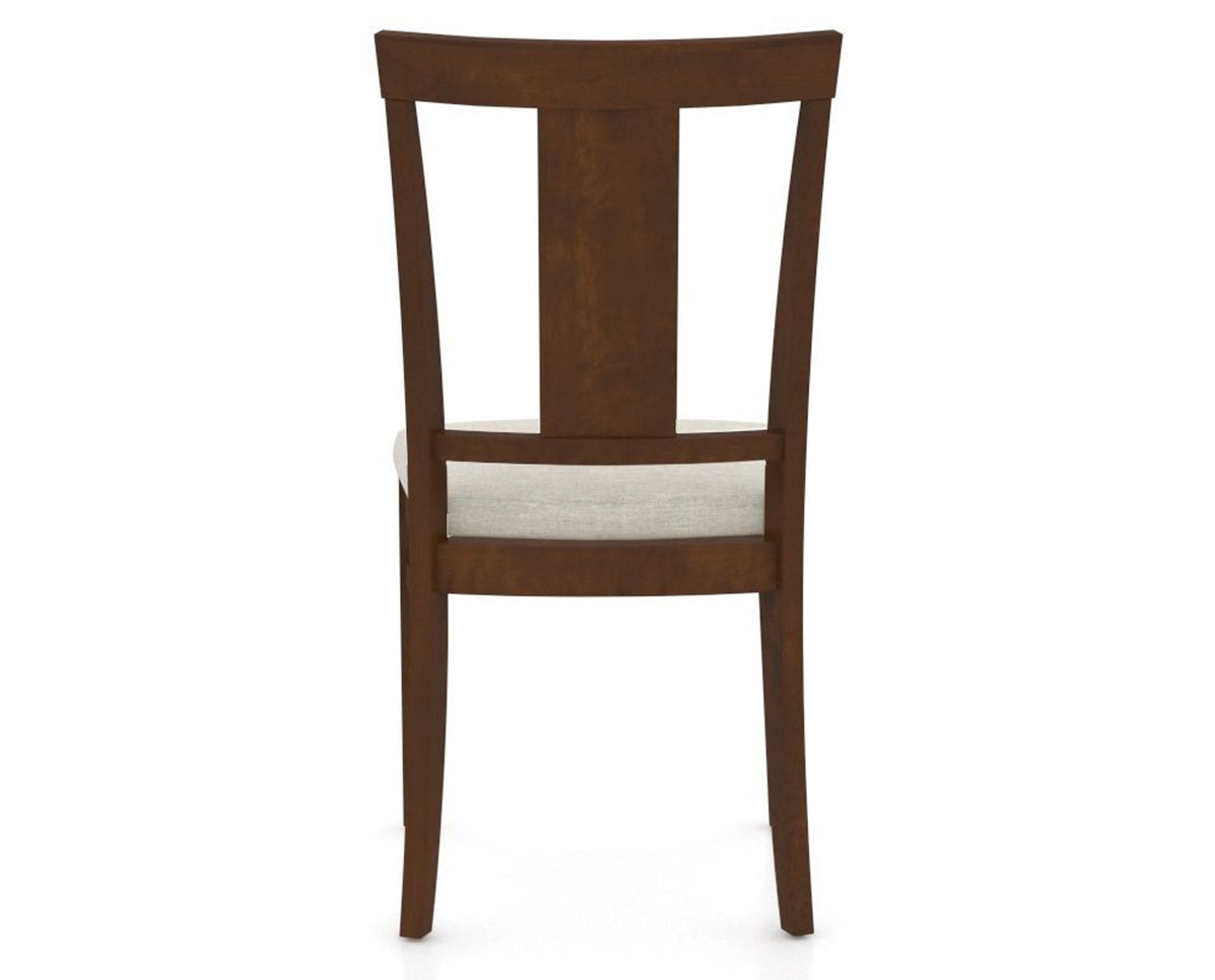 Canadel Dining Chair 5024 in TB Fabric and 19 Cognac Washed, back view