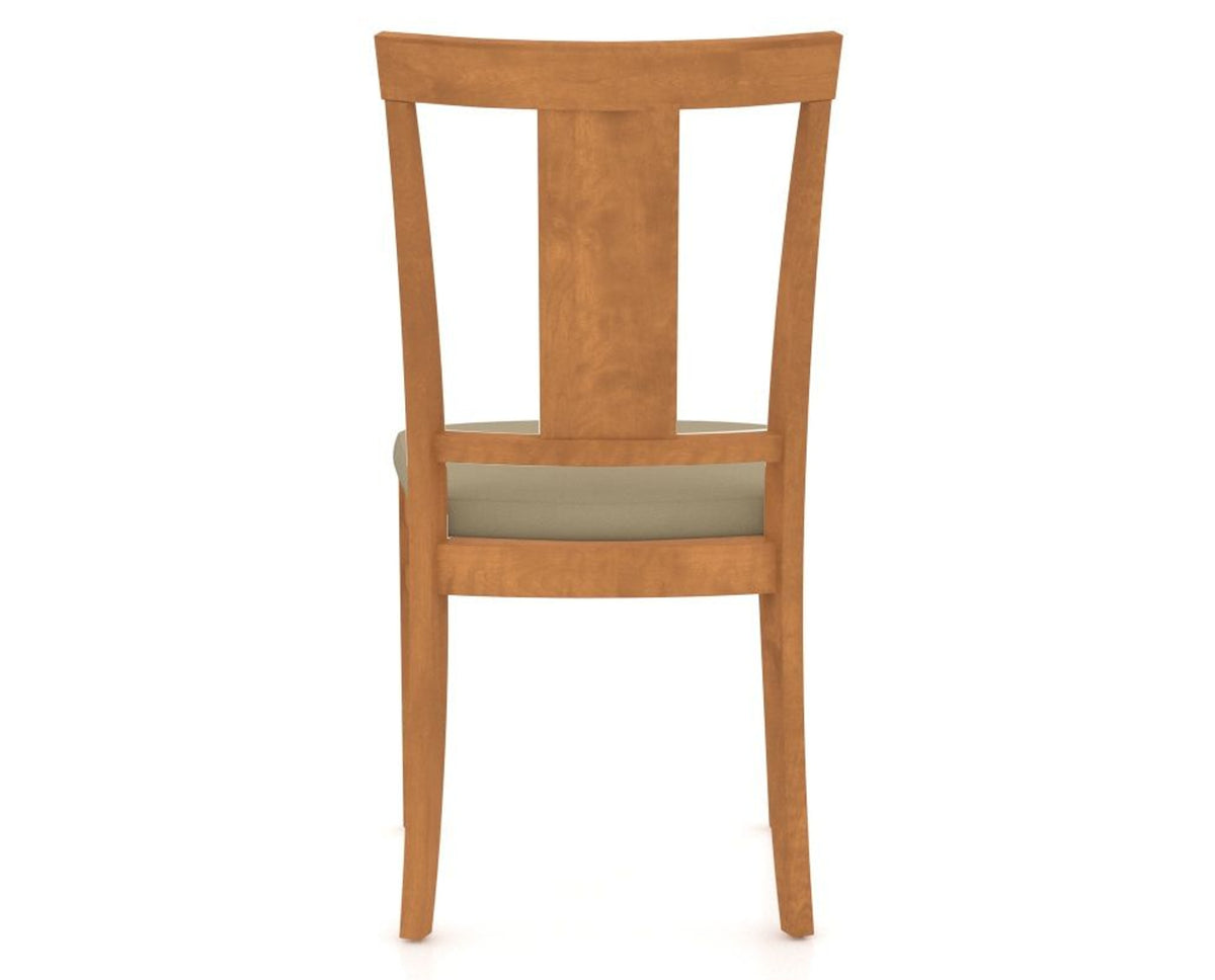 Canadel Dining Chair 5024 in XY Faux Leather and 01 Honey Washed, back view