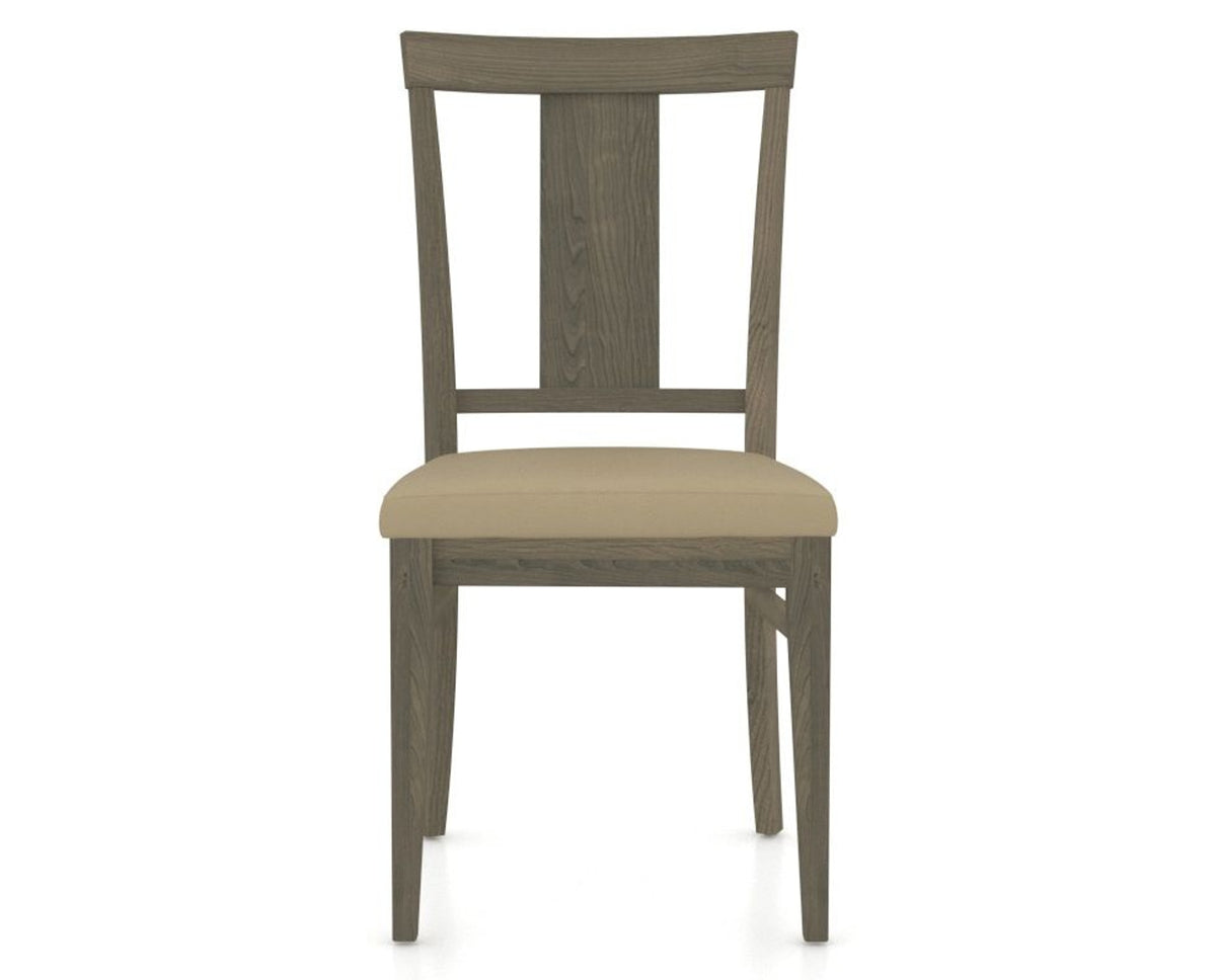 Canadel Dining Chair 5024 in XY Faux Leather and 08 Shadow, front view