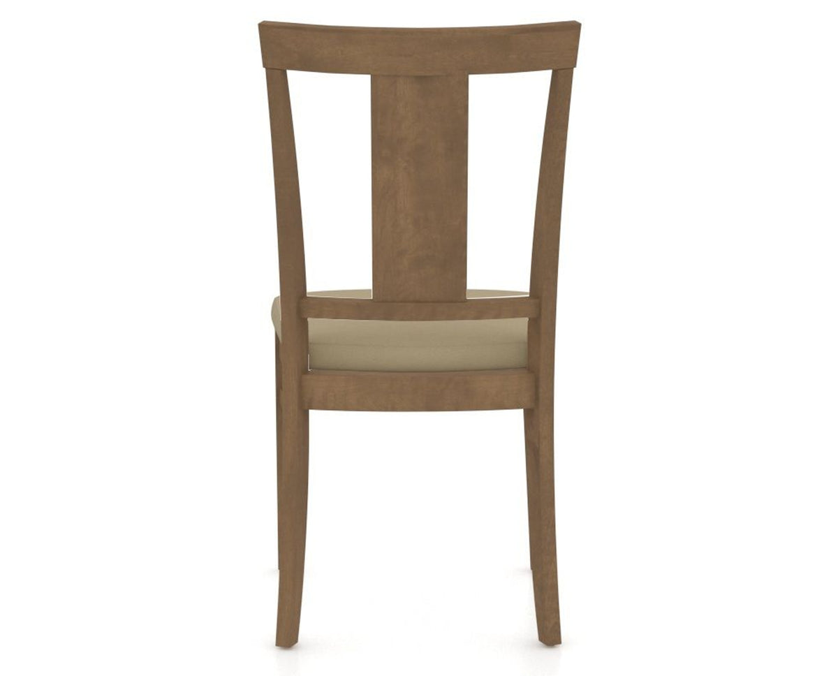 Canadel Dining Chair 5024 in XY Faux Leather and 25 Pecan Washed, back view