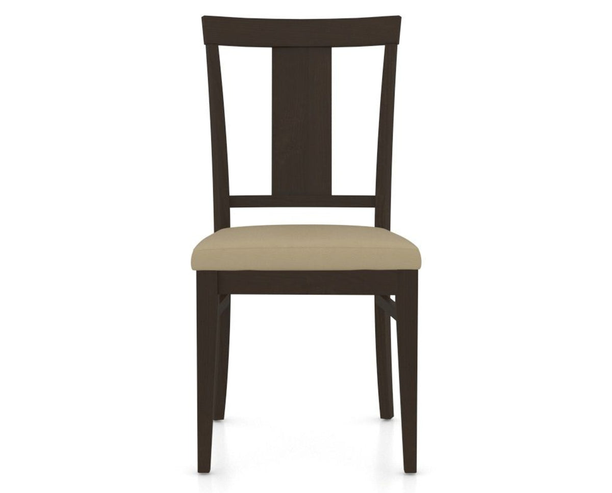 Canadel Dining Chair 5024 in XY Faux Leather and 59 Davy's Grey, front view