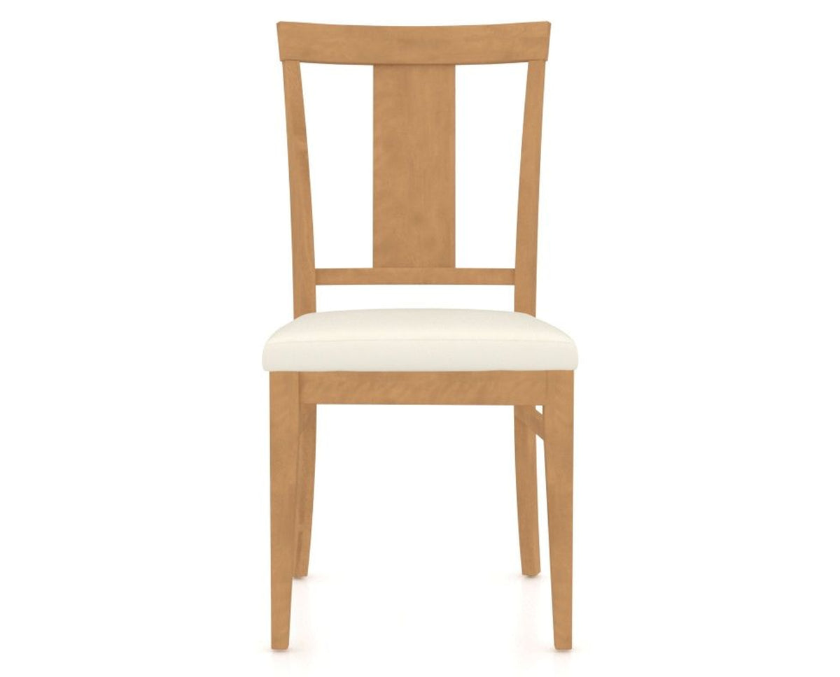 Canadel Dining Chair 5024 in YJ Faux Leather and 20 Caramel Washed, front view