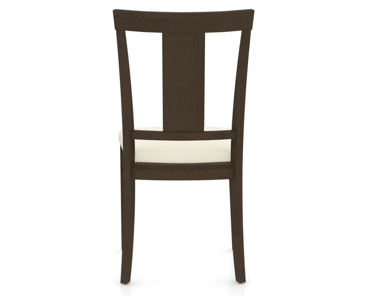 Canadel Dining Chair 5024 in YJ Faux Leather and 29 Hazelnut Washed, back view
