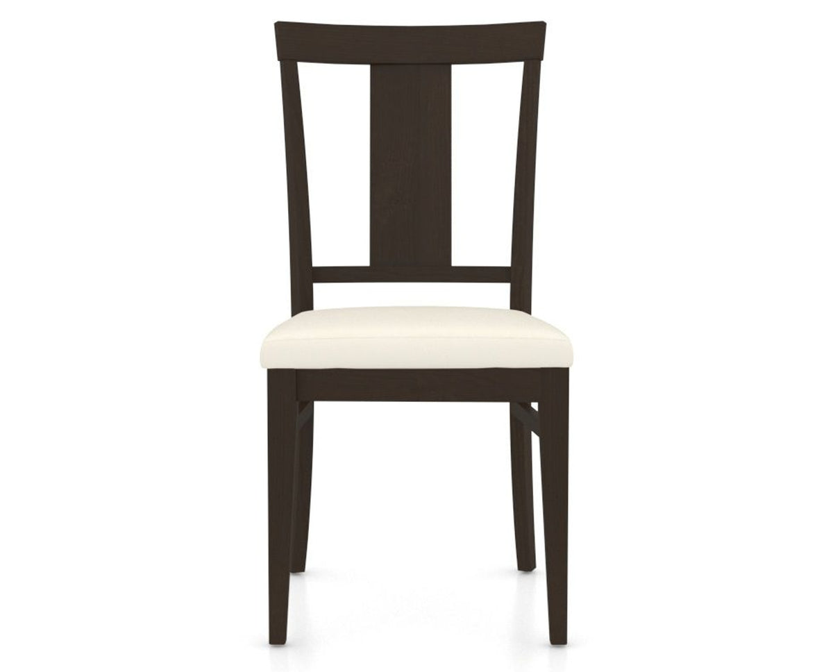 Canadel Dining Chair 5024 in YJ Faux Leather and 59 Davy's Grey, front view