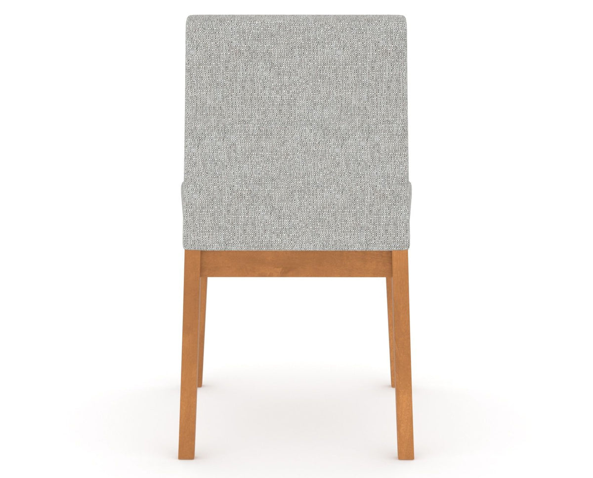 Canadel Upholstered Dining Chair 5038 in 7C Fabric and 01 Honey Washed, back view