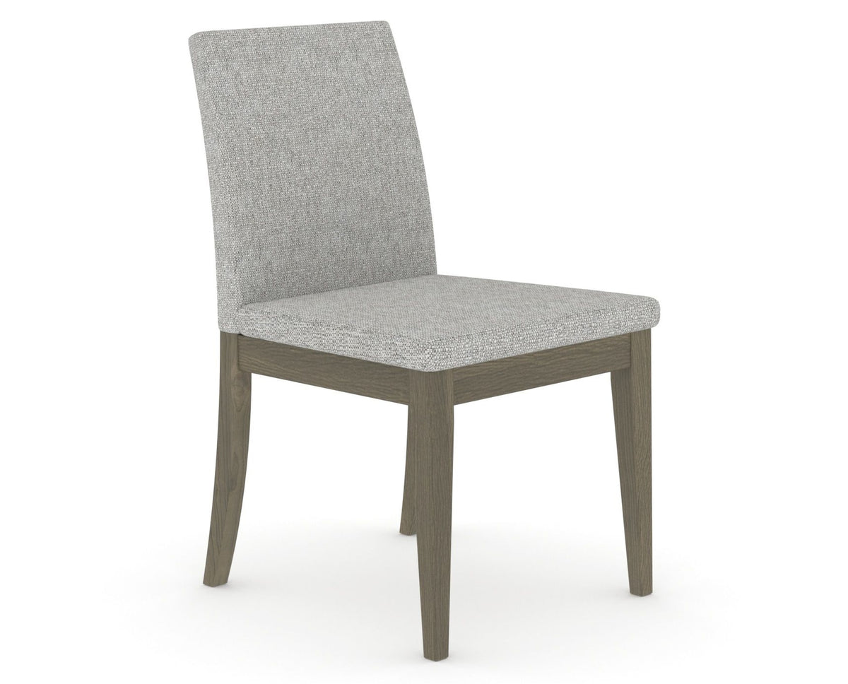 Canadel Upholstered Dining Chair 5038 in 7C Fabric and 08 Shadow, three-quarter view