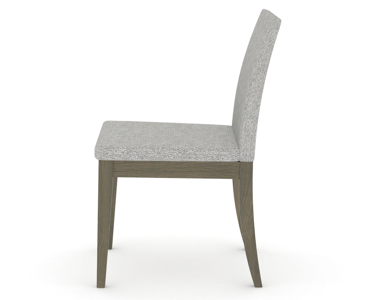 Canadel Upholstered Dining Chair 5038 in 7C Fabric and 08 Shadow, side view