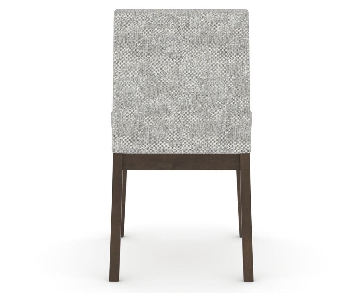 Canadel Upholstered Dining Chair 5038 in 7C Fabric and 29 Hazelnut Washed, back view