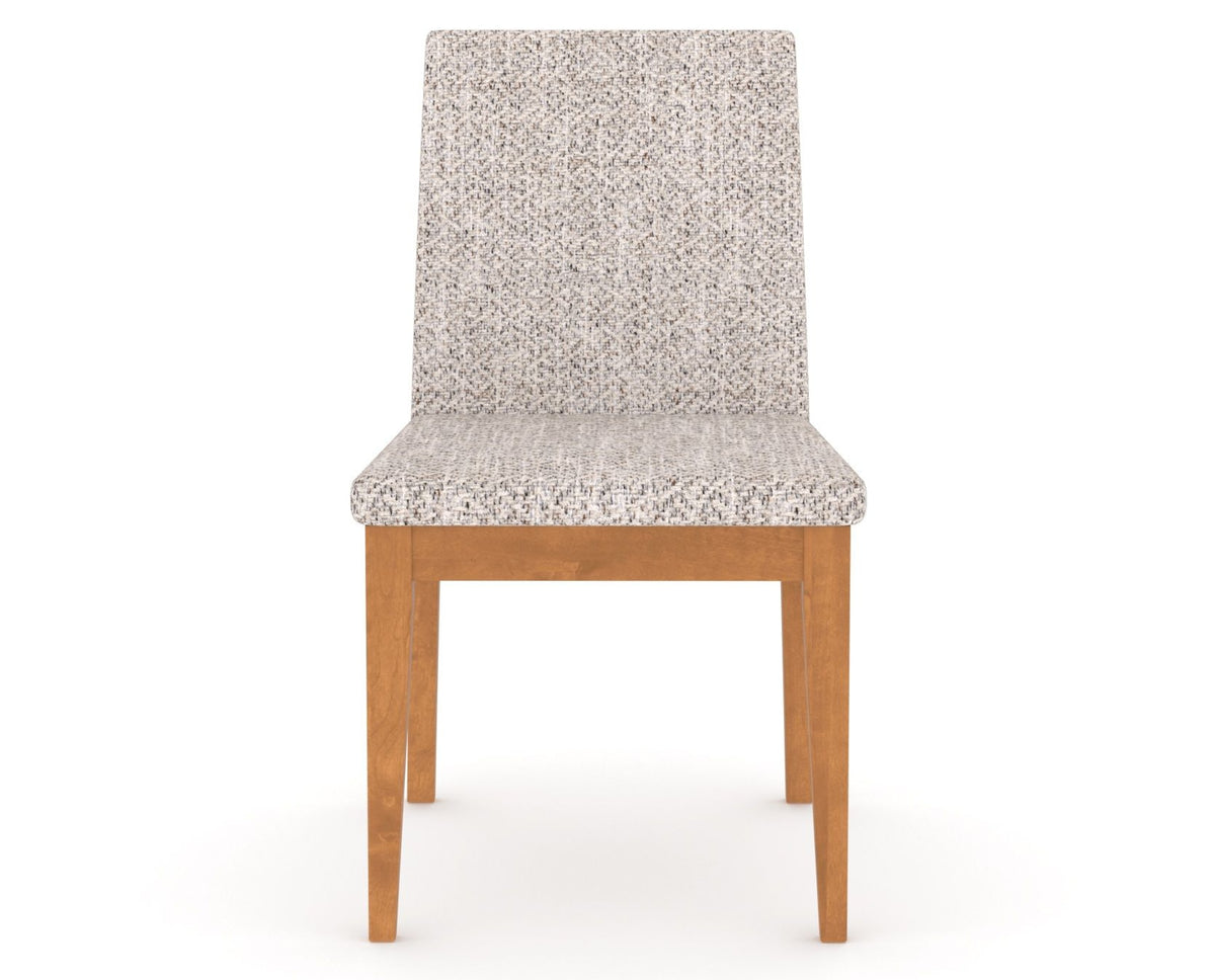 Canadel Upholstered Dining Chair 5038 in FP Crypton® and 01 Honey Washed, front view