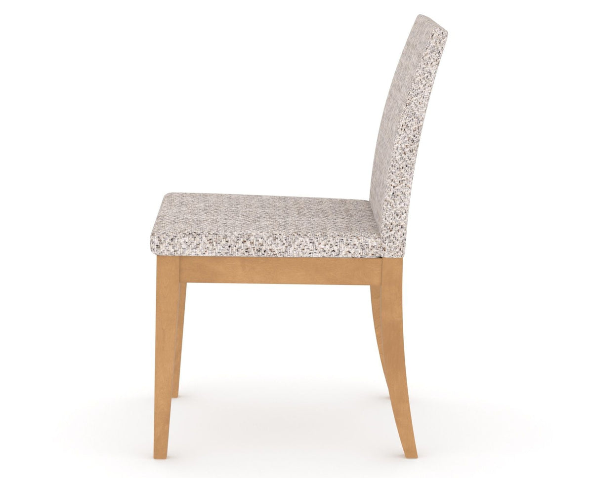 Canadel Upholstered Dining Chair 5038 in FP Crypton® and 20 Caramel Washed, side view