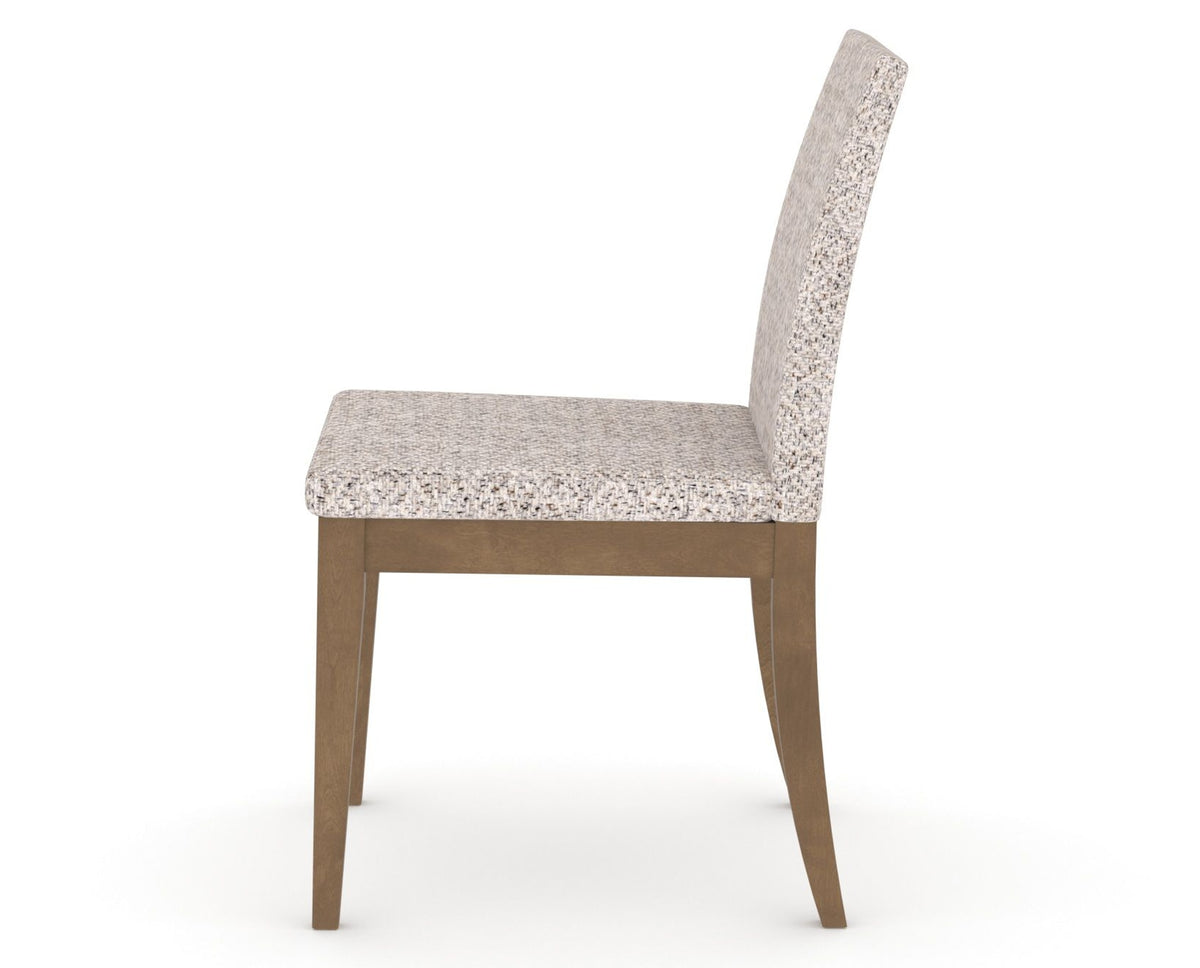 Canadel Upholstered Dining Chair 5038 in FP Crypton® and 25 Pecan Washed, side view