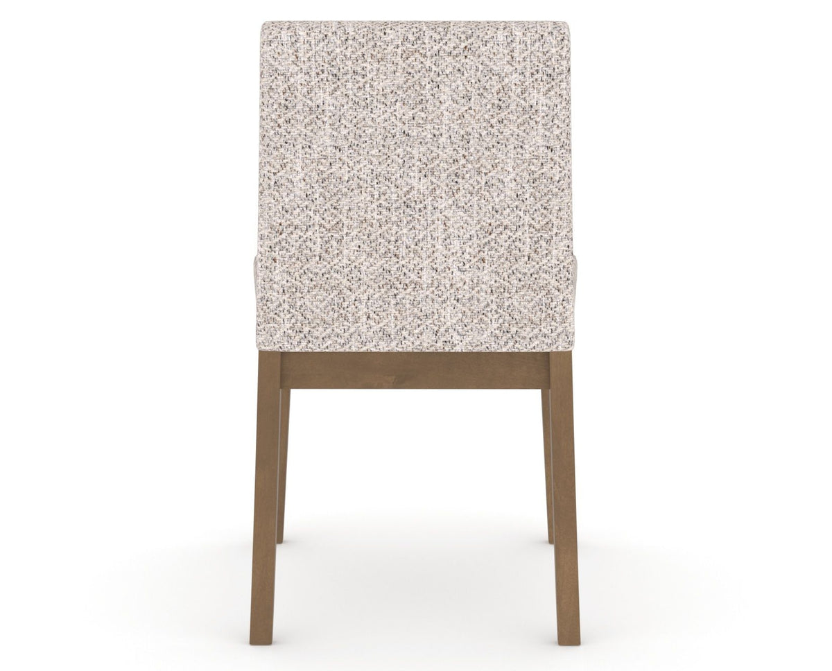Canadel Upholstered Dining Chair 5038 in FP Crypton® and 25 Pecan Washed, back view