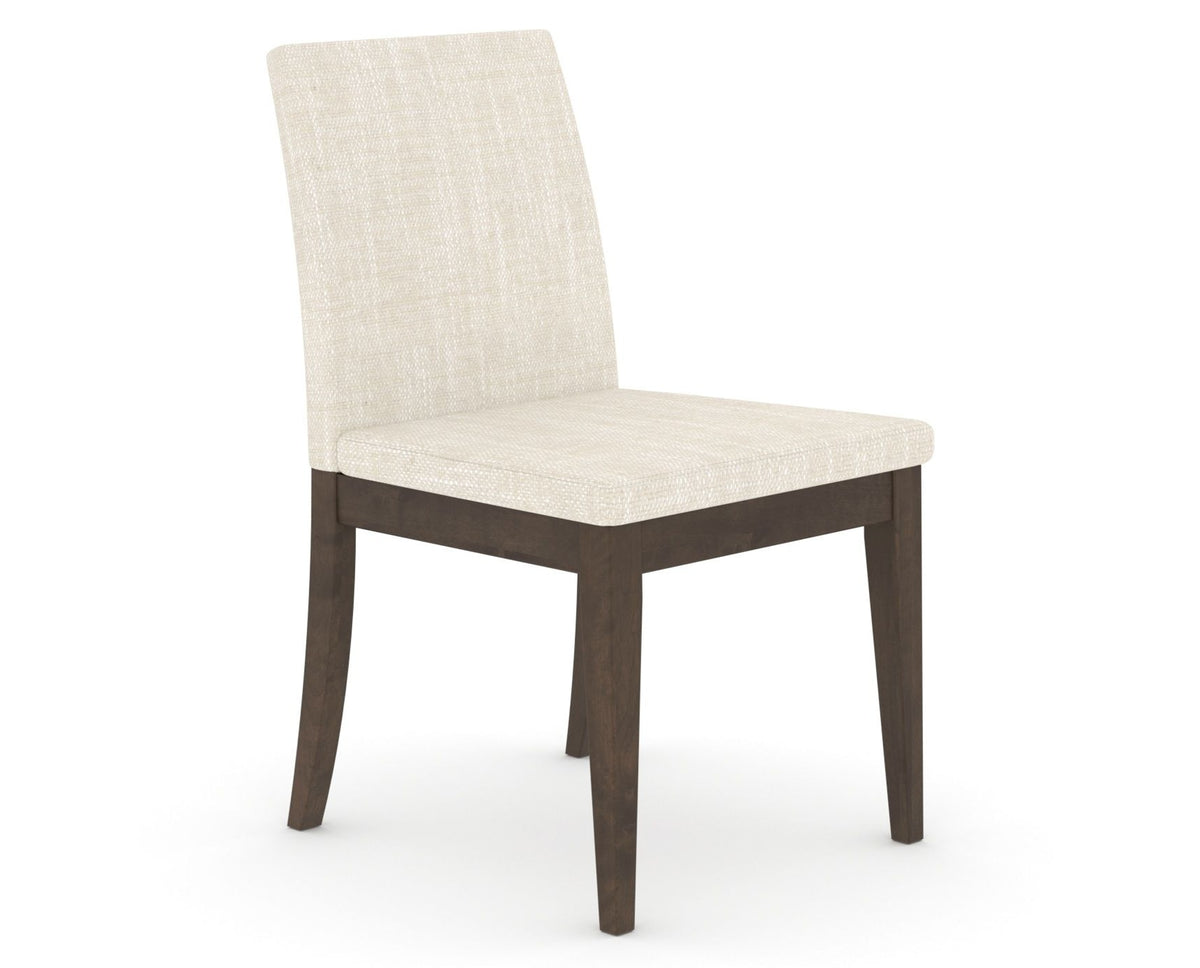Canadel Upholstered Dining Chair 5038 in FT InsideOut® and 29 Hazelnut Washed, three-quarter view