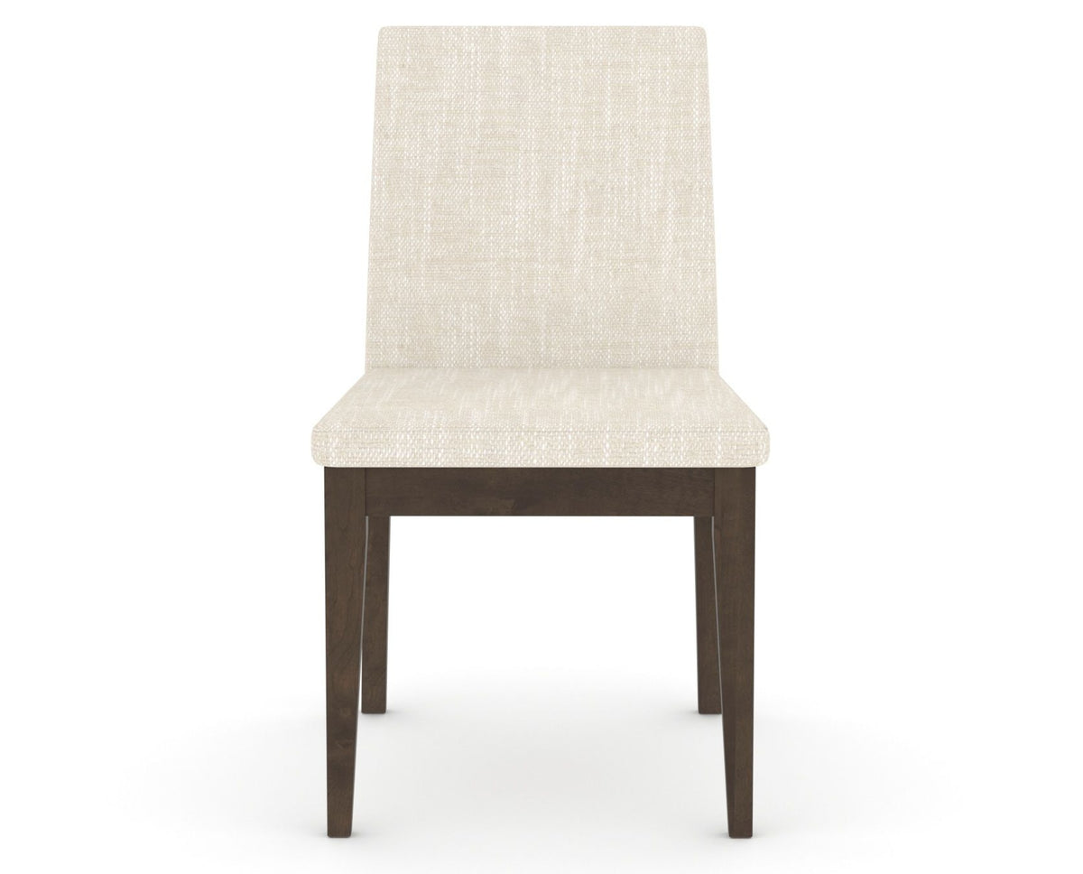 Canadel Upholstered Dining Chair 5038 in FT InsideOut® and 29 Hazelnut Washed, front view