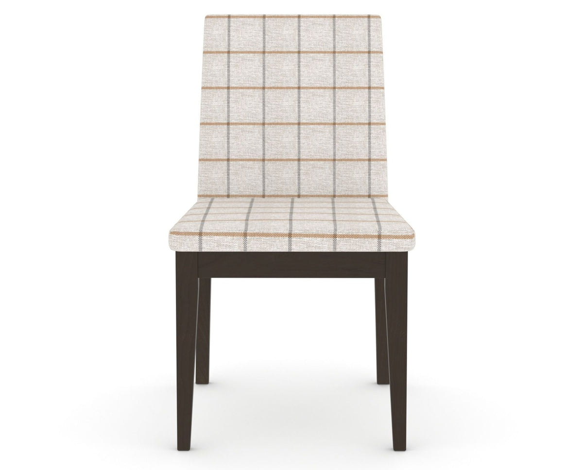 Canadel Upholstered Dining Chair 5038 in OZ Fabric and 59 Davy's Grey, front view