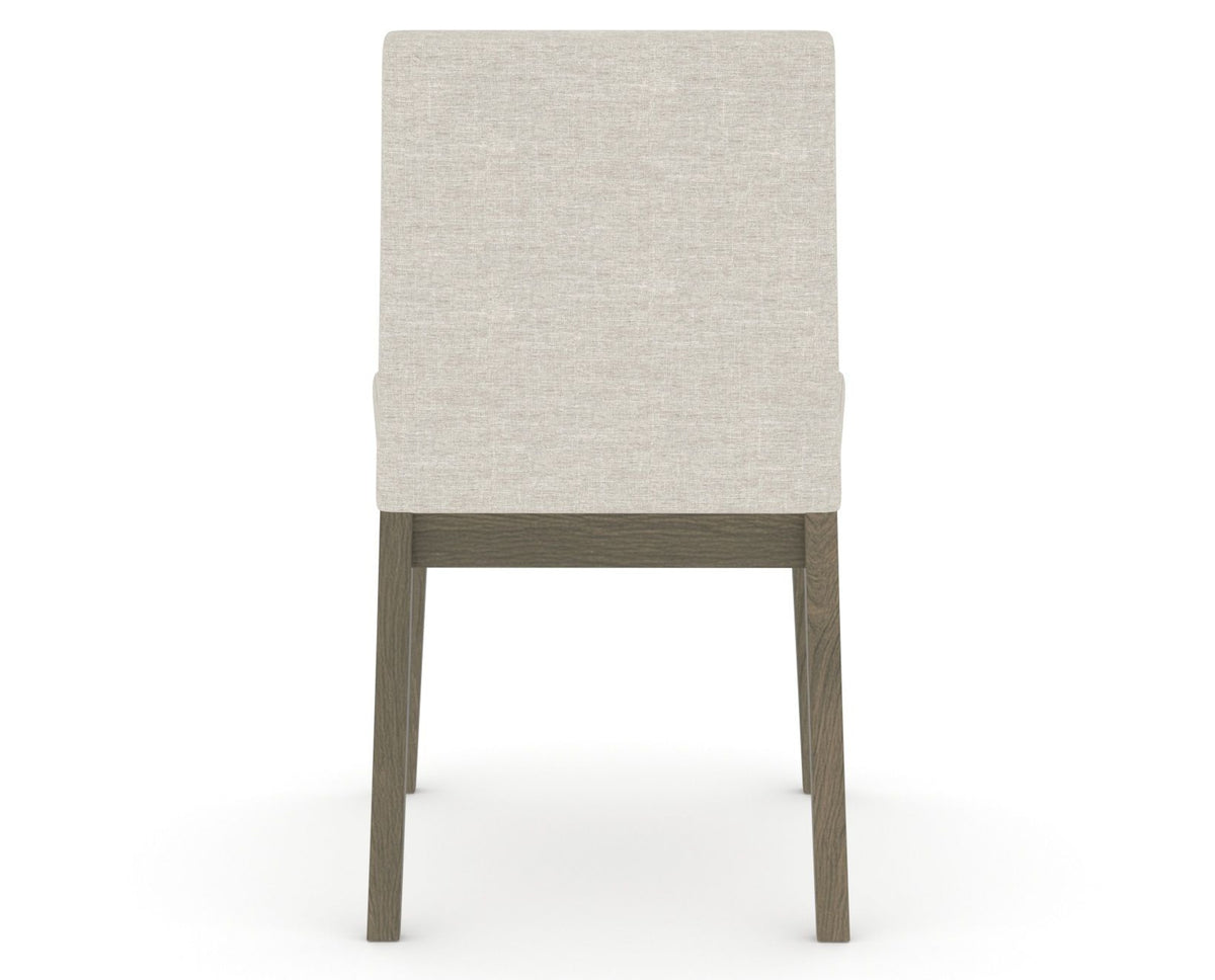 Canadel Upholstered Dining Chair 5038 in TB Fabric and 08 Shadow, back view