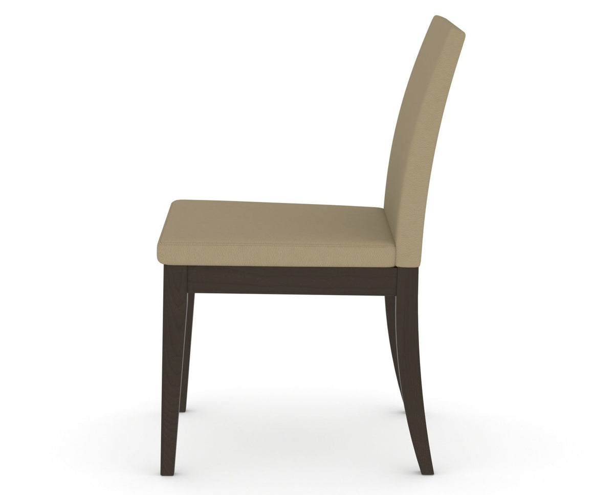 Canadel Upholstered Dining Chair 5038 in XY Faux Leather and 59 Davy's Grey, side view