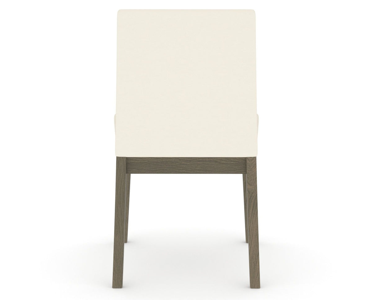 Canadel Upholstered Dining Chair 5038 in YJ Faux Leather and 08 Shadow, back view