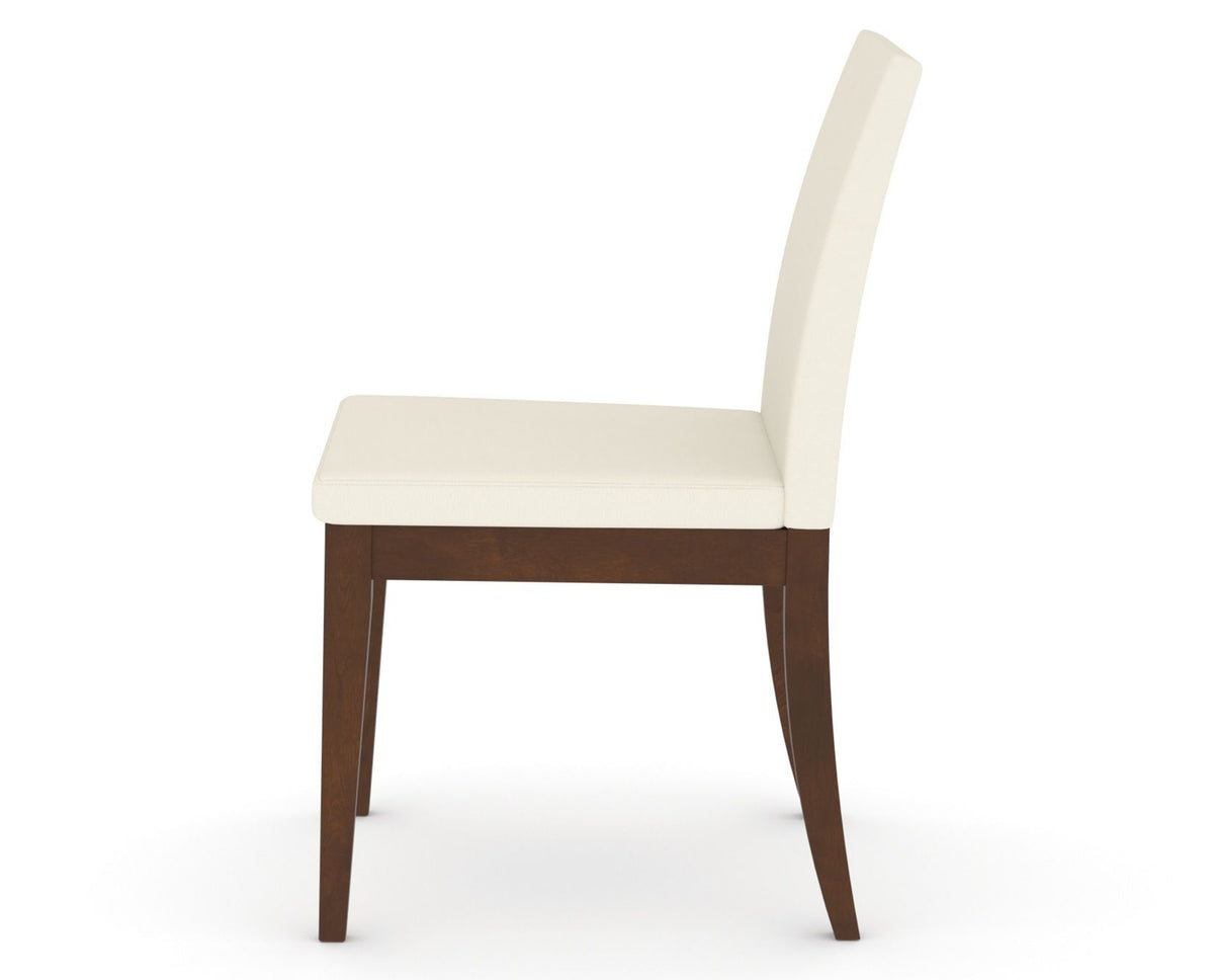 Canadel Upholstered Dining Chair 5038 in YJ Faux Leather and 19 Cognac Washed, side view