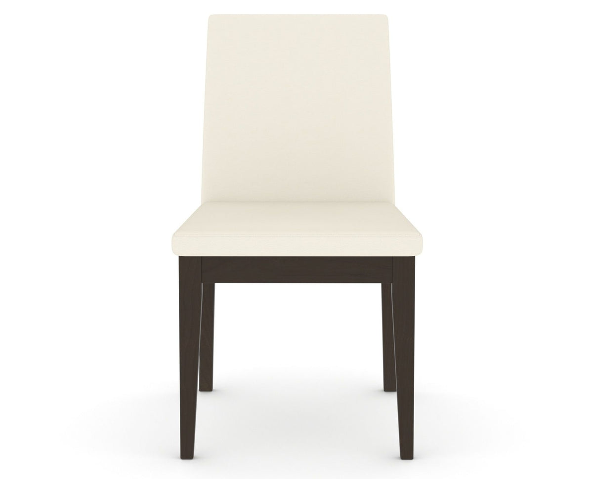 Canadel Upholstered Dining Chair 5038 in YJ Faux Leather and 59 Davy's Grey, front view