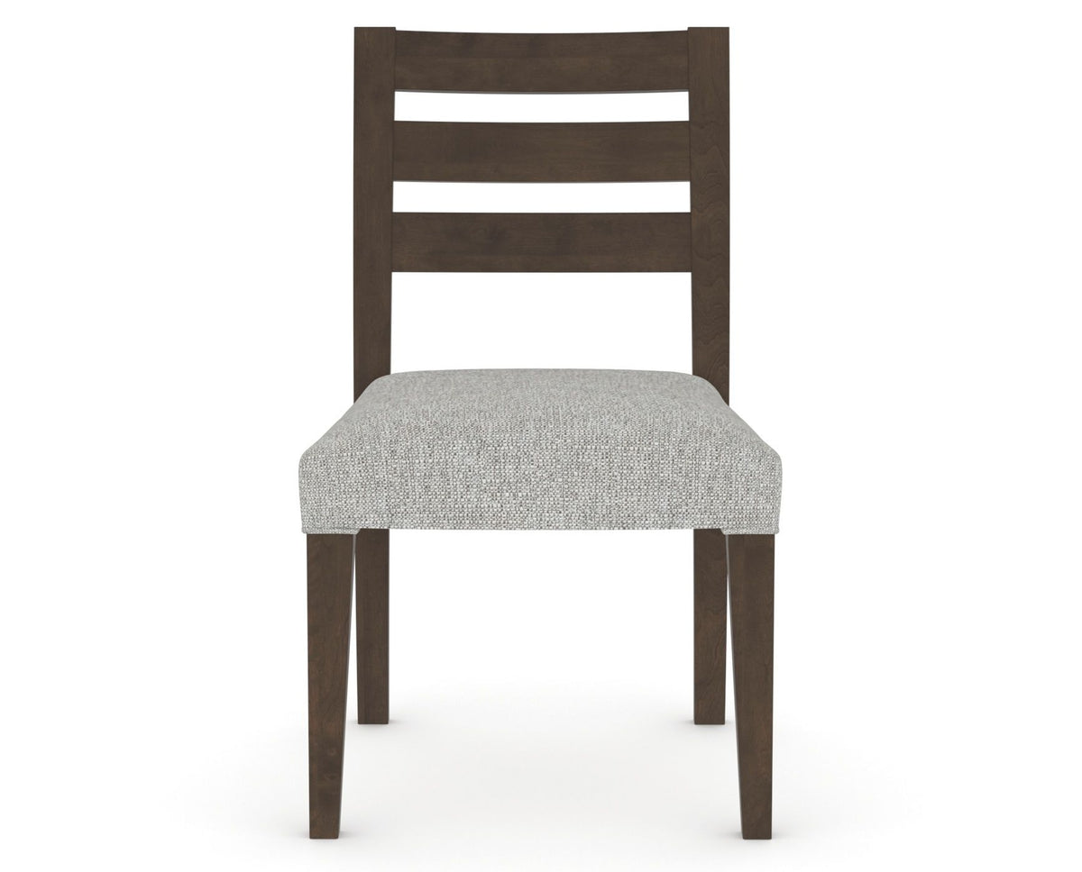 Canadel Upholstered Dining Chair 5039 in 7C Fabric and 29 Hazelnut Washed, front view
