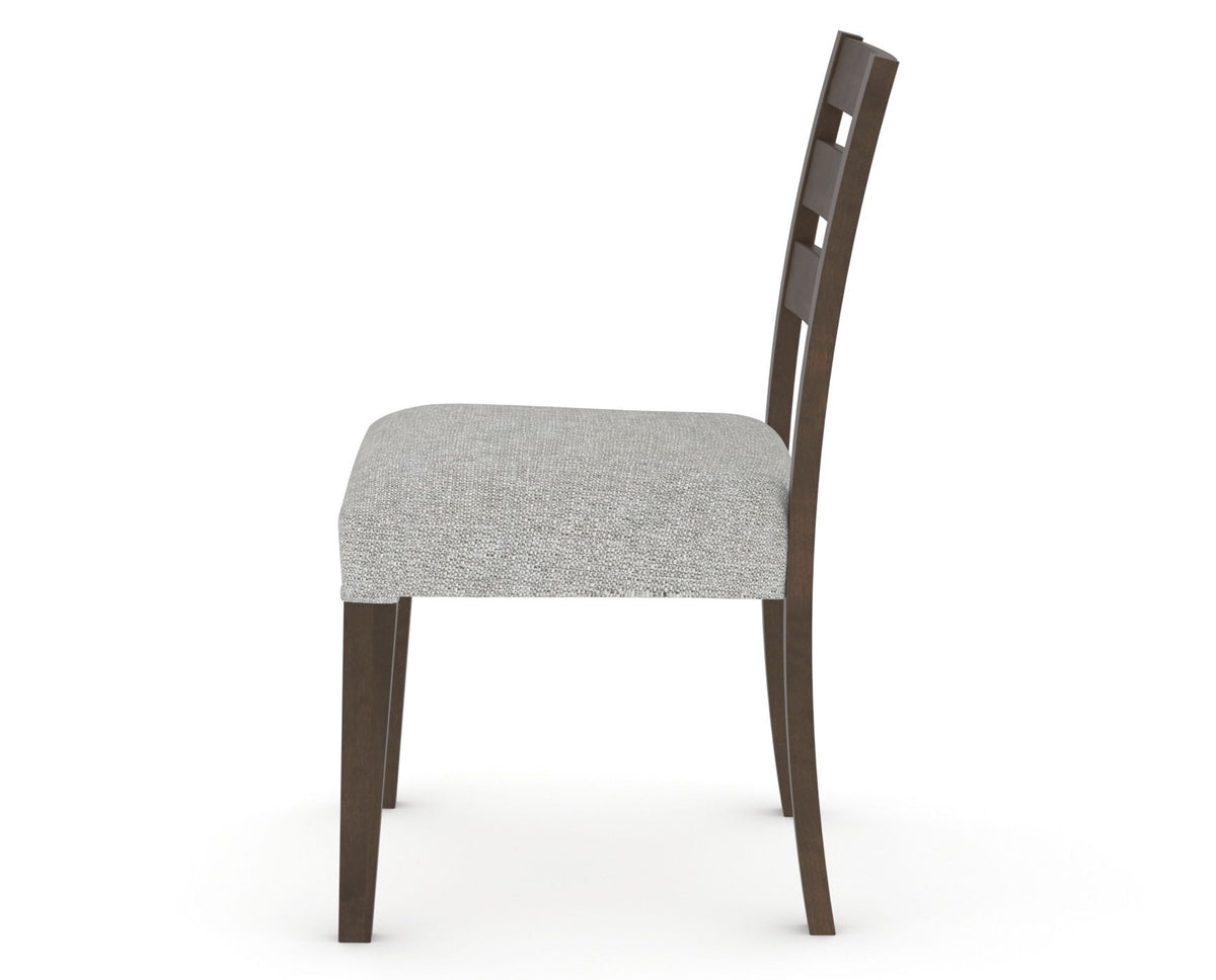 Canadel Upholstered Dining Chair 5039 in 7C Fabric and 29 Hazelnut Washed, side view