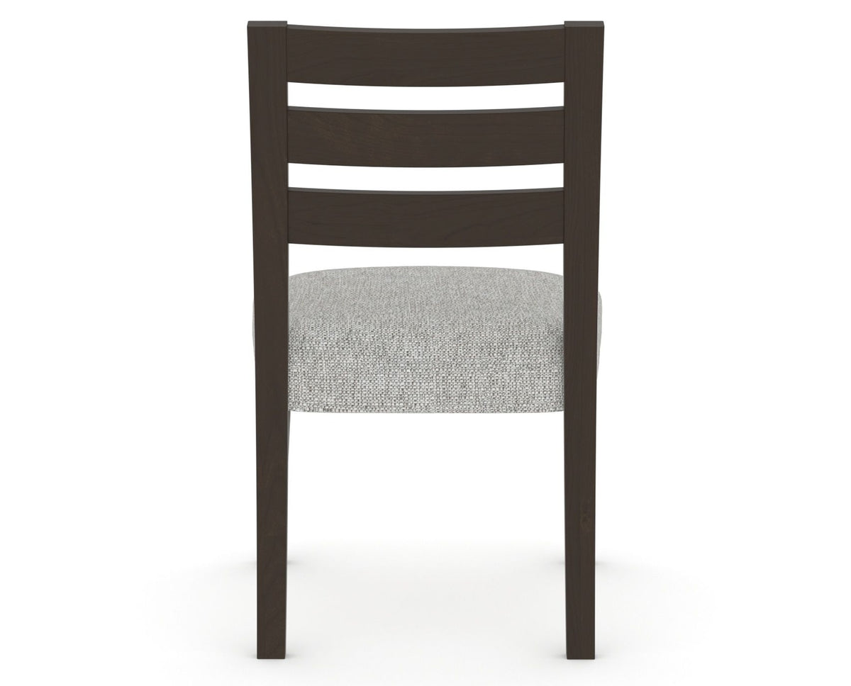 Canadel Upholstered Dining Chair 5039 in 7C Fabric and 59 Davy's Grey, back view
