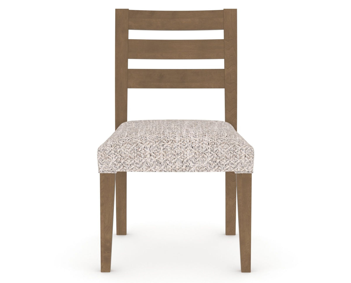 Canadel Upholstered Dining Chair 5039 in FP Crypton® and 25 Pecan Washed, front view