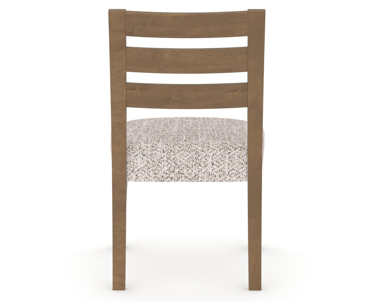 Canadel Upholstered Dining Chair 5039 in FP Crypton® and 25 Pecan Washed, back view