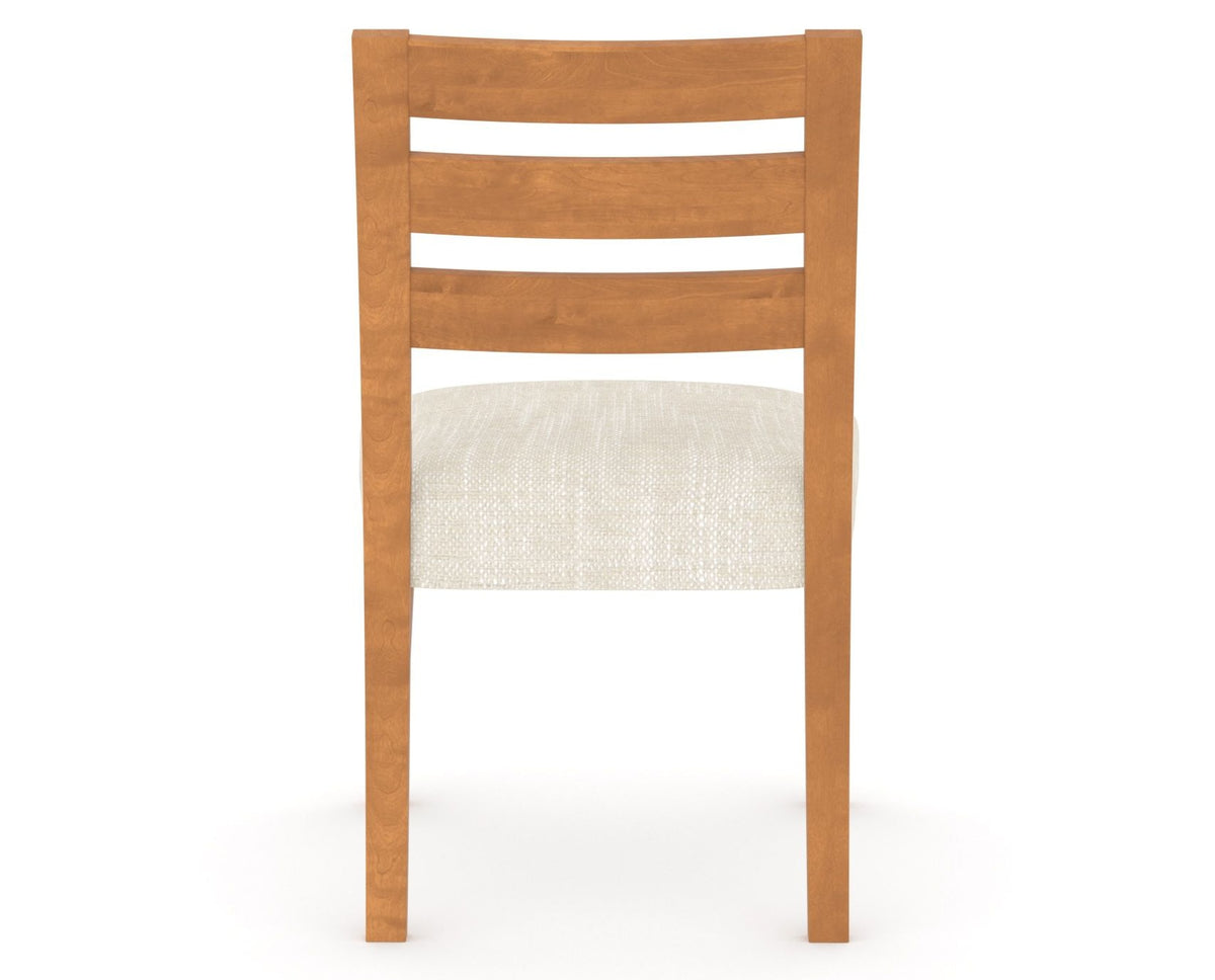 Canadel Upholstered Dining Chair 5039 in FT InsideOut® and 01 Honey Washed, back view