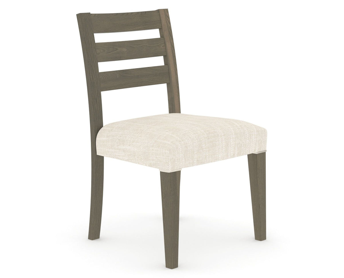 Canadel Upholstered Dining Chair 5039 in FT InsideOut® and 08 Shadow, three-quarter view